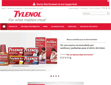 Tablet Screenshot of espanol.tylenol.com